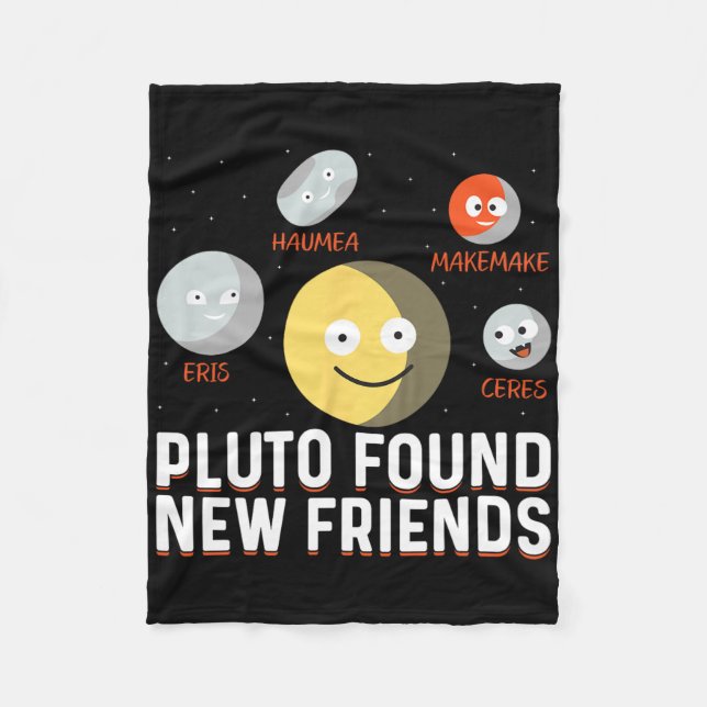 Found New Friends Dwarf Planets Astronomy Kids  Fleecefilt (Framsidan)