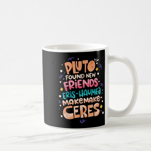 Found New Friends Funny Science Quotes Planets  Kaffemugg (Höger)