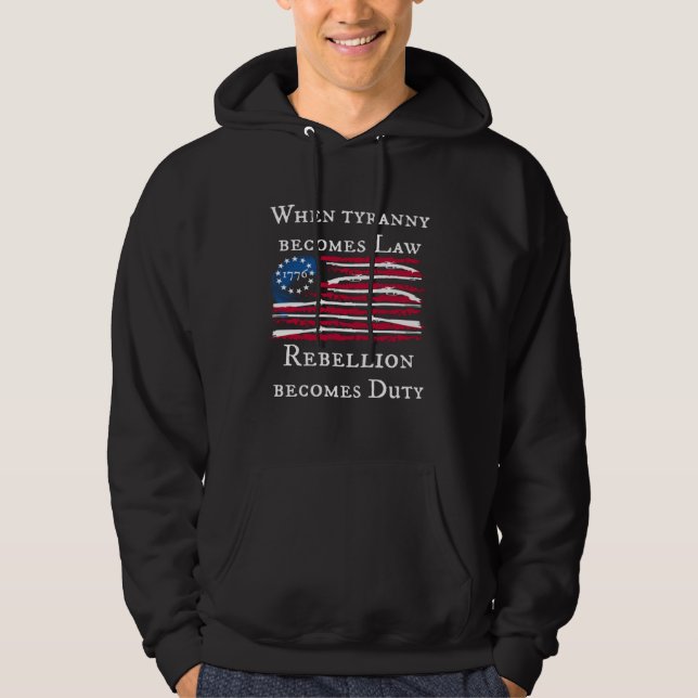 Founding Fathers Declaration of Indepedence Americ Hoodie (Framsida)