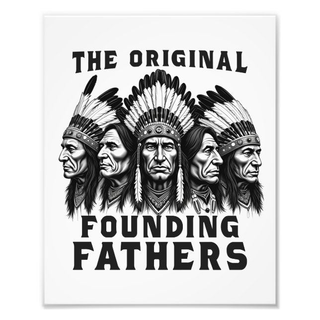 Founding fathers Native Indian Fototryck (Framsidan)