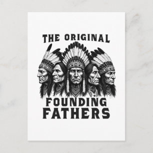 Founding fathers Native Indian Helg Vykort