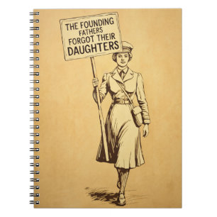 Founding fathers Suffragette Protest Art Anteckningsbok