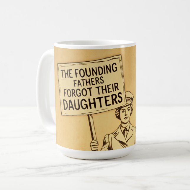 Founding fathers Suffragette Protest Art Kaffemugg (Framsida vänster)