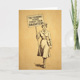 Founding fathers Suffragette Protest Art Kort