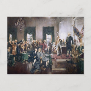 Founding fathers Undertecknande av Förenta statern Vykort