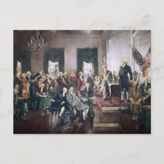 Founding fathers Undertecknande av Förenta statern Vykort