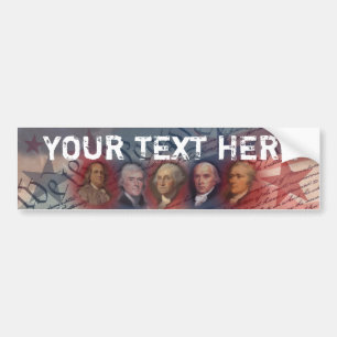Founding fathers - USA - tillfogar din text Bildekal