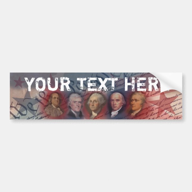 Founding fathers - USA - tillfogar din text Bildekal (Framsidan)
