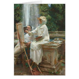 Fountain Villa Torlonia Frascati, Italien av Sarge Hälsningskort