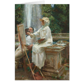 Fountain Villa Torlonia Frascati, Italien av Sarge Hälsningskort
