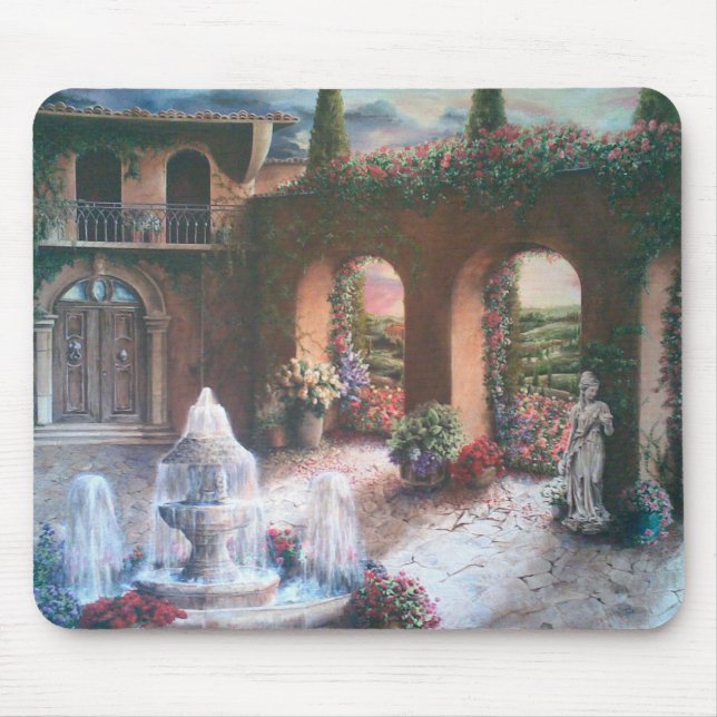 Fountained borggårdmousepad musmatta (Framsidan)