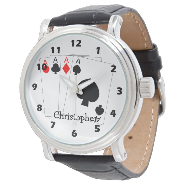 Four Aces Design Armbandsur (Vinklad)