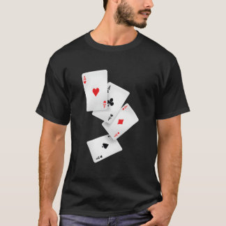 Four Aces Poker Pro Lucky Player Winner Hand T Shirt