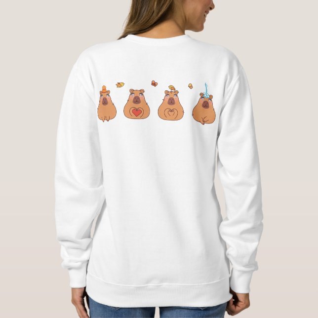 Four Capybara Sisters T Shirt (Baksida)
