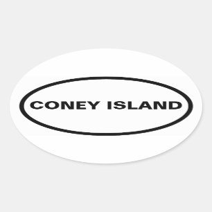 FOUR Coney Island Ovalt Klistermärke