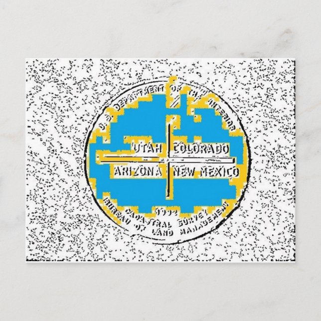 Four Corners Four States Vykort (Framsida)