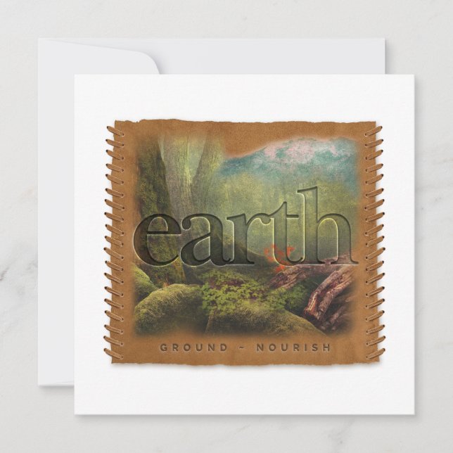 Four Elements - EARTH - Personalized Notecard Anteckningskort (Framsida)