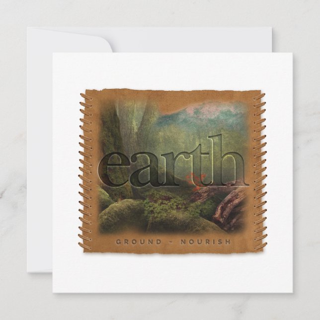 Four Elements - EARTH - Personalized Notecard Anteckningskort (Framsida)