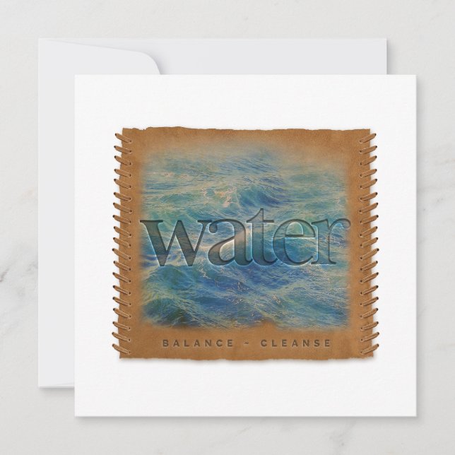 Four Elements - WATER - Personalized Notecard Anteckningskort (Framsida)