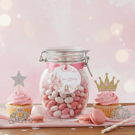 Four Ever Princess pink Castle Unicor Birthday Gåvor Etiketter