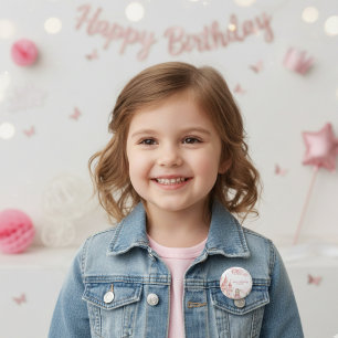 Four Ever Princess Slott Enhörning 4-årsdag Knapp