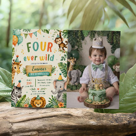 Four Ever Wild 4-årsfest Inbjudningar