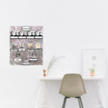 Four Generation Plum Blossom Family Tree Poster<br><div class="desc">This poster features a four-generation family tree with photos and names. The background photo is a plum tree filled with pink blossoms. Personalize with your own family photos and names. The background photo can be personalized also if desired. If you have problems with personalizing,  please contact me.</div>