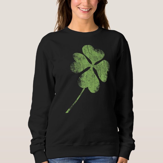 Four leaf c Irish lucky green Ireland St Patricks  T Shirt (Framsida)