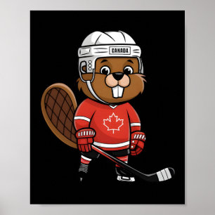 Four Nations Ttle Glol Face-off Kanadensisk Bäver Poster