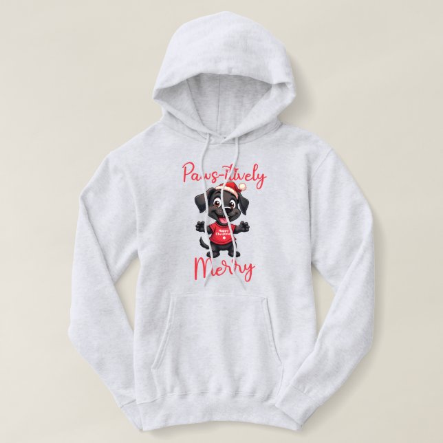 "Four-Pawed Festive Cheer" T Shirt (Design framsida)