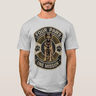 Four Paws One Mission K9 Arbets T-Shirt