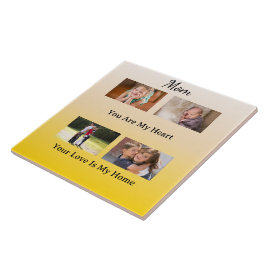 Four Photo Layout – Cream & Gold Tribute Kakelplatta