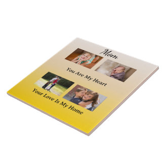 Four Photo Layout – Cream & Gold Tribute Kakelplatta