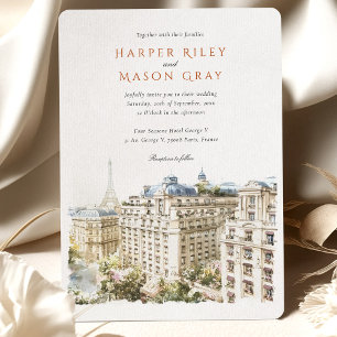 Four Seasons Hotel George V Paris Bröllop Inbjudningar