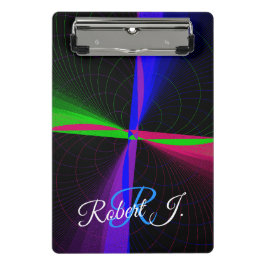 Four-Way Geometric Wave Mini Clipboard