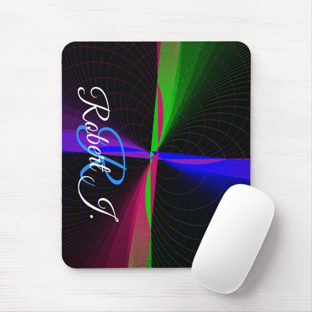 Four-Way Geometric Wave Mouse Pad Musmatta (Med mus)