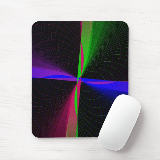 Four-Way Geometric Wave Mouse Pad Musmatta (Med mus)