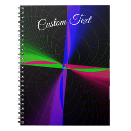 Four-Way Geometric Wave Spiral Notebook Anteckningsbok