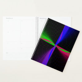 Four-Way Geometric Wave Spiral Planner