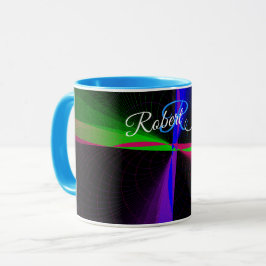 Four-Way Wave Geometric Coffee Mug Mugg