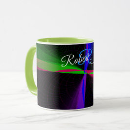 Four-Way Wave Geometric Coffee Mug Mugg