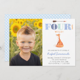 Fourever Vild eller Fourest 4e födelsedagen party  Inbjudningar