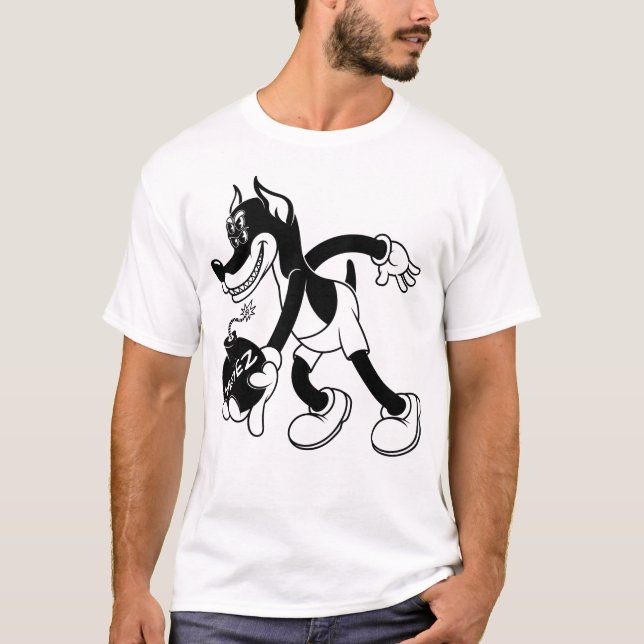 Foureyez - Doberman Toon T Shirt (Framsida)