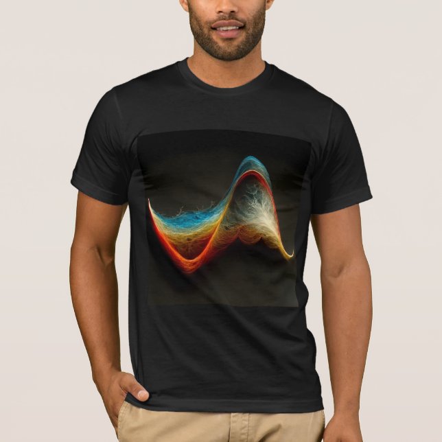 Fourier Transform Sine Wave T Shirt (Framsida)