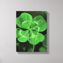 Fourleaf Clover Painting - Still-Life Illustration Canvastryck
