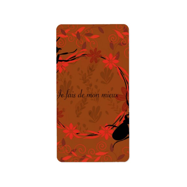 fourmi, affirmation positive ,phrase inspirante adressetikett (Framsidan)