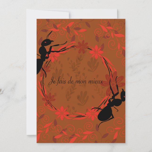 fourmi, affirmation positive ,phrase inspirante inbjudningar (Framsida)