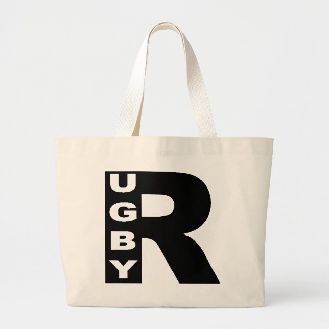 Fourre tout Jumbo naturel DESIGN RUGBY Tygkasse (Framsidan)