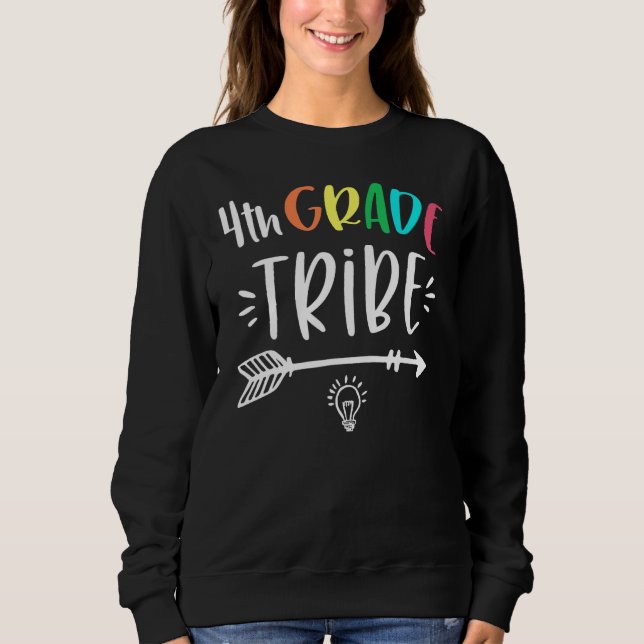 Fourth 4th Grade Tribe Back To School Teacher Stud T Shirt (Framsida)