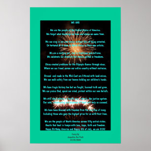 Fourth av den Juli poesiaffischen Poster